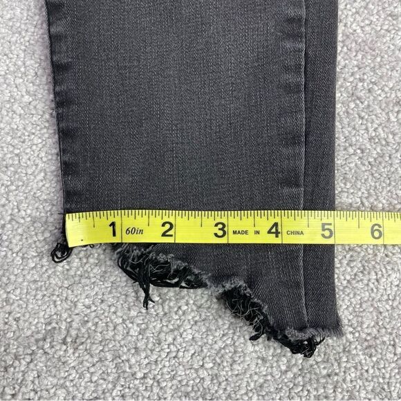 Pistola Jeans Women’s 26* Black Wash Skinny Leg Low Rise Frayed Hem Stretch - Picture 15 of 16